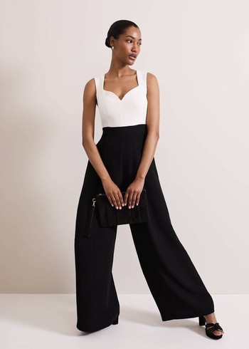 Phase Eight Maisy Jumpsuit Black/White USA | 0569831-RJ